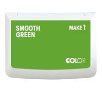 Tampon encreur COLOP MAKE 1 | Vert (Smooth Green) | 90 x 50 mm | Tampon encreur à base d'eau à séchage rapide pour tampons en bois et tampons créatifs | Bricolage et bureau