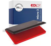 Tampon encreur COLOP Micro 3 | Rouge | 160 x 90 mm | Idéal pour les tampons manuels | Tampons en bois et en caoutchouc | Pour le bureau, les enseignants et les loisirs créatifs