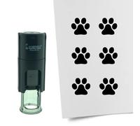 Tampon encreur CombiCraft Patte de chien - 10 mm rond - Encre noire - Cassette d’encrage remplaçable - Utile pour cartes de collection, bullet journals ou autres projets créatifs