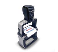 Tampon encreur dateur personnalisable avec votre propre texte - Trodat Professional Line 5440 - Dimension : 48 x 27 mm - 2 + 2 lignes de texte maximum - Date modifiable 4mm - Encre bicolore incluse