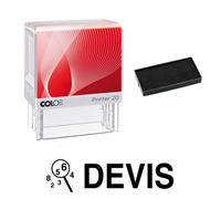 Tampon Encreur Devis Colop Printer 20 38x14mm Noir