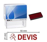Tampon Encreur Devis Colop Printer 40 59x23mm Rouge