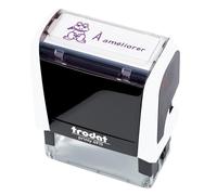 Tampon encreur enseignant "A améliorer" Trodat Printy 4910 encrage automatique rechargeable - Encre de couleur violette - Format de l’impression 26 x 9 mm - Idéal pour marquer les copies des élèves