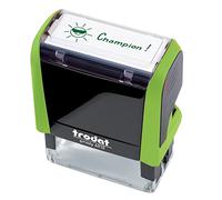 Tampon encreur enseignant "Champion" Trodat Printy 4910 encrage automatique rechargeable - Encre de couleur verte - Format de l’impression 26 x 9 mm - Idéal pour marquer les copies des élèves