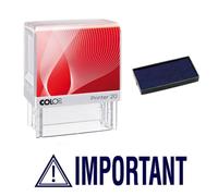Tampon Encreur Important Colop Printer 20 38x14mm Bleu