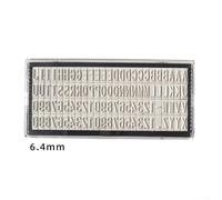 Tampon encreur personnalisable 4 mm avec tampons détachables pour adresse, logo, date, cartes de visite, scrapbooking (6,4 mm)