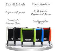Tampon encreur personnalisé signature,Trodat 4910,format de l’impression 26 x 9 mm,Encre disponible en quatre couleurs