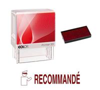 Tampon Encreur Recommandé Colop Printer 20 38x14mm Rouge