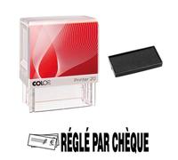 Tampon Encreur Réglé Par Chèque Colop Printer 20 38x14mm Noir