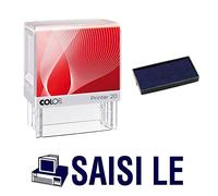 Tampon encreur Saisi le COLOP printer 20 38x14mm Bleu
