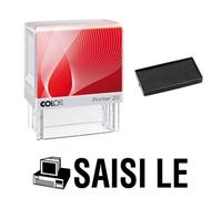Tampon Encreur Saisi Le Colop Printer 20 38x14mm Noir