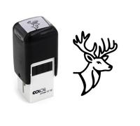 Tampon fidélité tête de cerf | 11mm | Cachet encreur carte de fidélité | Deer head stamp