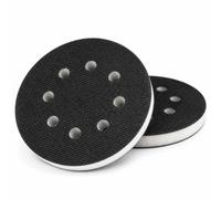 Tampon Interface 125mm Mousse Souple pour Ponceuse Excentrique, Patin de Ponçage 8 Trous pour Disque Abrasif et Plateau de Polissage, Lot de 2 Pièces pour Surfaces Profilées et Chant