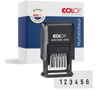 Tampon numéroteur COLOP S126 | Noir | 6 chiffres | 4 mm | Tampon auto-encreur à 6 chiffres (0-9) réglables manuellement. Idéal pour le bureau, la comptabilité et l'archivage.