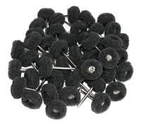 Tampon Polissage 100 pièces Mini brosse tampon à récurer roue Abrasive | Tête de ponçage en Fiber de Nylon, polissage, ensemble de 1 "25mm(Black,3.0mm)