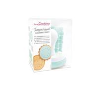 Tampon pour biscuits avec message personnalisable Blanc G