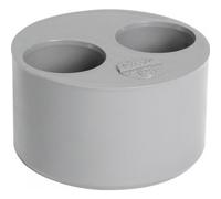 Tampon PVC de réduction M 100 / F 1 trou Ø 50 et 1 Ø 40 - T54 NICOLL