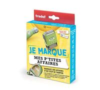 Trodat Tampon "Je marque mes P'tites Affaires" – Kit étiquettes et lettres avec dessins