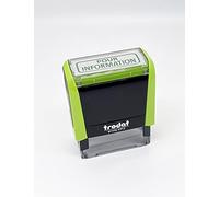 Tampon Trodat X-print 4912 encrage automatique rechargeable, texte POUR INFORMATION, encre de couleur verte, format de l’impression 47 x 18 mm