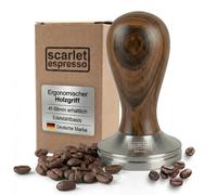 Tampone classique pour expresso, 49 mm, en bois de santal, couleur marron foncé