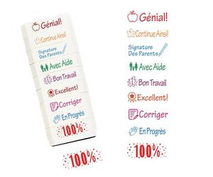 Tampons 9 en 1 pour enseignant pour évaluation, salle de t devoirs Kit auto-encreur indispensable pour enseignants,colorés