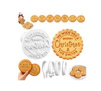 Tampons à biscuits de Noël personnalisés pour la cuisson des cookies | Moule à biscuits personnalisé avec nom de famille, tampon à biscuits, emporte-pièce de Noël, emporte-pièce pour les fêtes