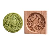 Tampons à biscuits en bois réutilisables et faciles à démouler | Emporte-pièces de vacances pour maison, appartement, boulangerie, fête d'anniversaire, vacances, pâtisserie, gâteau, dessert