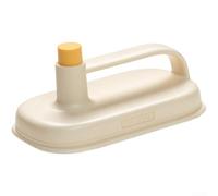 Tampons de nettoyage réutilisables avec poignée ergonomique, chiffon à récurer non tissé pour enlever la graisse de cuisine et les taches de salle de bain, tampons à récurer remplaçables, beige