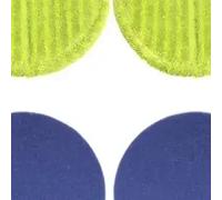 Tampons de nettoyage ronds de 16cm, 12 pièces, pour balai électrique, chiffon de nettoyage en microfibre réutilisable, chiffon doux pour sol, vert bleu, appareil ménager