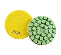 Tampons de polissage diamant en résine de 100 mm pour rénovation de sol pour surfaces de marbre, granit, terrazzo, ciment avec code couleur (grain 300)