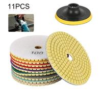 Tampons De Polissage Diamant Humide, Disque De Ponçage, Pour Carrelage, Marbre, Granit, Pierre Flexible, Céramique, Outils À Main, 11 Pièces