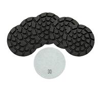 Tampons de polissage diamant pour béton - BRSCHNITT Lot de 6 tampons de 10,2 cm grain n°30 à résine Renouveler les disques de réparation pour sol en béton