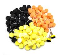 Tampons de polissage en éponge, 1 ", 25mm, 50 pièces, tampons de cire, outils rugueux, moyens et fins, polisseuse de voiture pour outil rotatif Dremel Black 50PCS