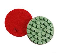Tampons de polissage en résine diamant pour béton 100 mm pour rénovation de sol pour surfaces en marbre, granit, terrazzo, ciment avec code couleur (grain 50)