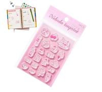 Tampons de Scrapbooking Support acrylique transparent avec motif | Ensemble de timbres de journal pour la création de livres de reliure de bloc-notes de cartes d'album Enveloppe de lettre