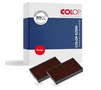 Tampons encreurs de rechange COLOP E/200 | Rouge | 2 pièces | Kit de recharge pour les modèles Printer S200, S220, S226, S260 | Encre indélébile et certifiée ISO | Qualité COLOP d'origine
