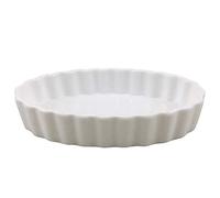 TAMUME Plat à Tarte Profond Plaque de Moule de Cuisson en Porcelaine et Pizza Pan, Moule à Tarte Rond en Céramique et Cannelé Plateau de Cuisson de Gâteau (26cm)