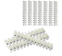 TANCUDER 10 PCS Barrette de Connexion 3A Bloc à 12 Bornes Avec des Vis Blocs de Jonction Double Rangée pour Fils de Raccordement, Appareils Électriques, Armoires Électriques, Blanc