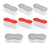 TANCUDER 8 Pièces Pare-chocs de Siège de Toilette Patins pour Abattant WC 45 * 2 * 1.7cm Tampon de Siège de Toilette Universel Patin Abattant WC Adhésif pour Maison, Hôtel, Restaurant