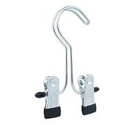 Tandi Cintre pince-bottes en métal avec deux pinces antidérapantes, Métal, Silver, 15CM(H)X10CM(W)