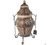 Tandoor Four en argile réfractaire - Barbecue en céramique pour viande, pain, pizza et légumes - Station barbecue à charbon de bois et bois pour jardin et terrasse - Smoker, Tanur, Grand Tandyr,
