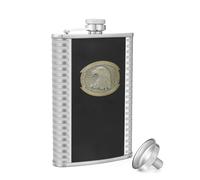 TANEAXON Flasque de poche en acier inoxydable Motif aigle 283,5 g avec entonnoir et boîte