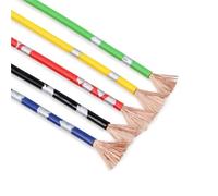 Tangerniu Câble de voiture Flexible de 5 mètres, fil de cuivre 0,85 mm2 18AWG, isolation PVC haute température Démarreur(Green)