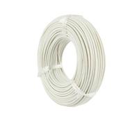 Tangerniu Câble en silicone tressé blanc de 10 mètres, fil unipolaire résistant au feu et à la chaleur Élément chauffant