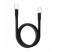 Tangerniu Câble souple résistant à la chaleur de 100cm, 8awg, 8,32 mm2, fil de Silicone résistant au froid et aux hautes températures avec Terminal Démarreur(Noir)