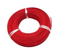 Tangerniu Câble tressé en silicone rouge de 10 mètres, fil résistant au feu for des applications polyvalentes Élément chauffant