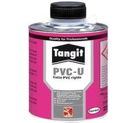TANGIT Colle PVC U Eau Non Potable, colle pour tuyaux en PVC rigide, colle pour raccord de canalisations transportant des fluides gazeux ou liquides-Boite avec pinceau applicateur 250 gr (Lot de 5)