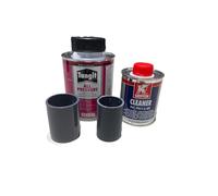 Tangit PVC All Pressure Colle 250 ml & activateur 125 ml Pinceau Colle spéciale pour le raccordement et le montage de tuyaux en PVC-U rigides / Piscine Construction d'étang de gouttières avec pièce de