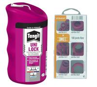 Tangit Uni-Lock | Fil de nylon pour étanchéité des raccords filetés sur tuyaux en métal et plastique & Comap Coffret de 100 Joints fibre pour eau chaude/froide