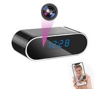 TANGMI Caméra Espion WiFi Horloge 1080P, Caméra Surveillance Double Bande | WiFi 2,4GHz & 5GHz, Vision Nocturne, Détection de Mouvement avec Alerte App, Carte SD 128Go, Décoration Intérieure